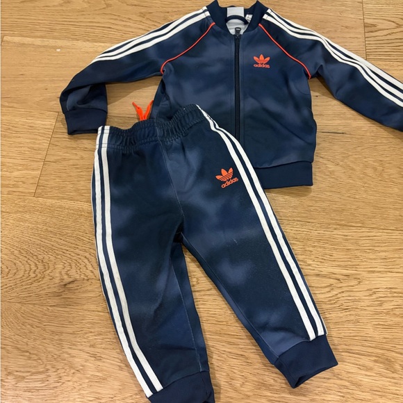 adidas Other - Adidas 12-18 Navy and Orange Tracksuit
